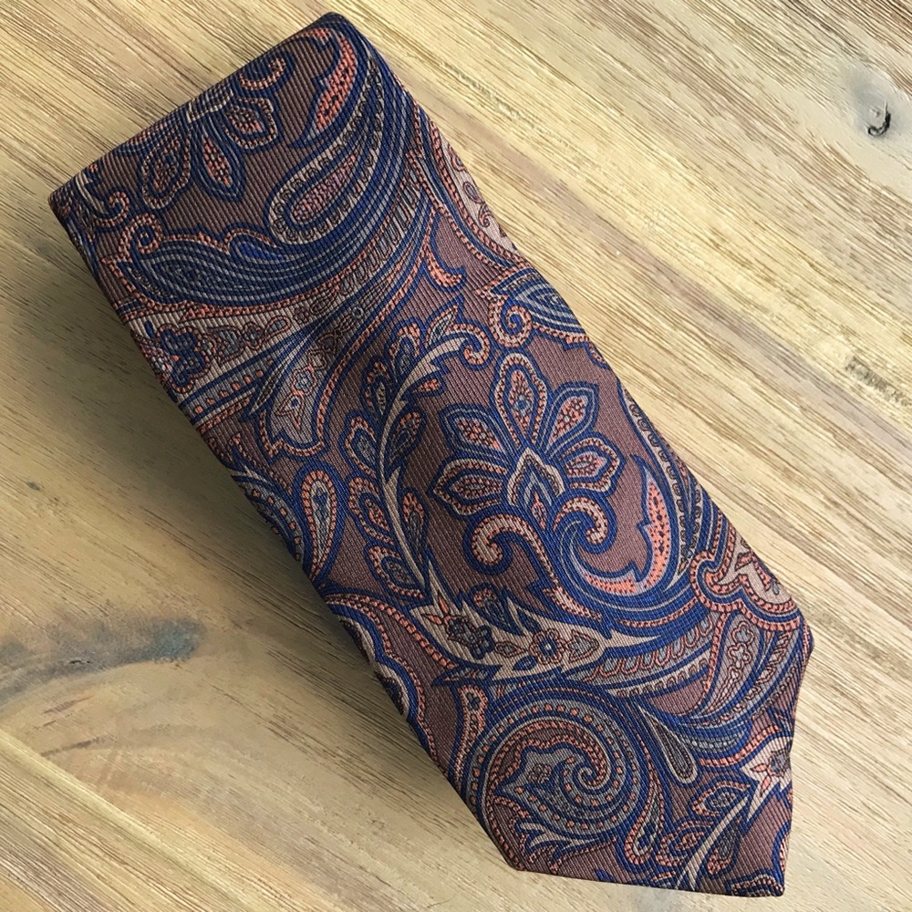 Vintage {Neiman-Marcus} Paisley silk neck tie